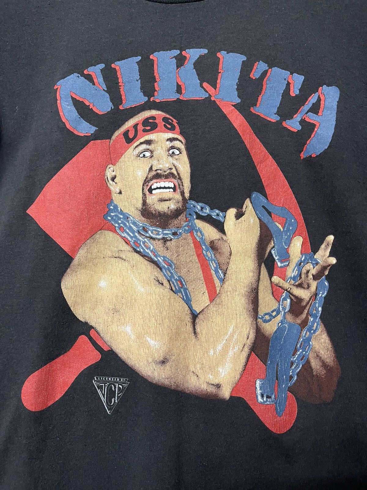 Vintage Very Rare Vintage 80s Nikita Koloff Wrestler Wwf Tee Size US S / EU 44-46 / 1 - 2 Thumbnail
