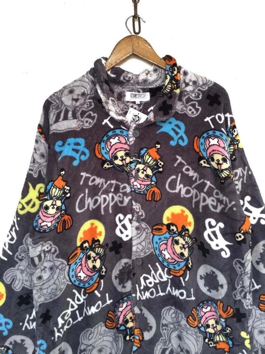 One Piece 💥Anime One Piece Overprint Fleece Shirt Size US L / EU 52-54 / 3 - 2 Thumbnail