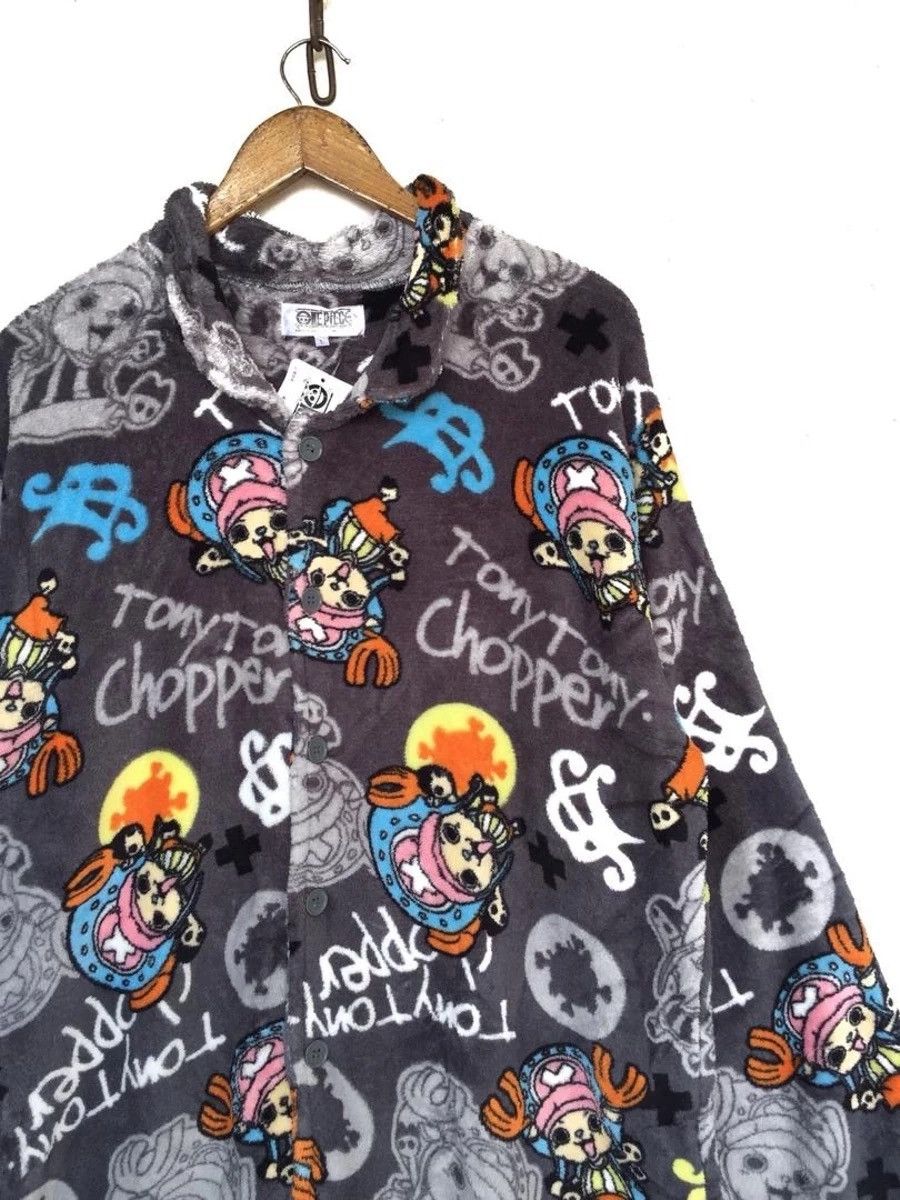 One Piece 💥Anime One Piece Overprint Fleece Shirt Size US L / EU 52-54 / 3 - 4 Thumbnail