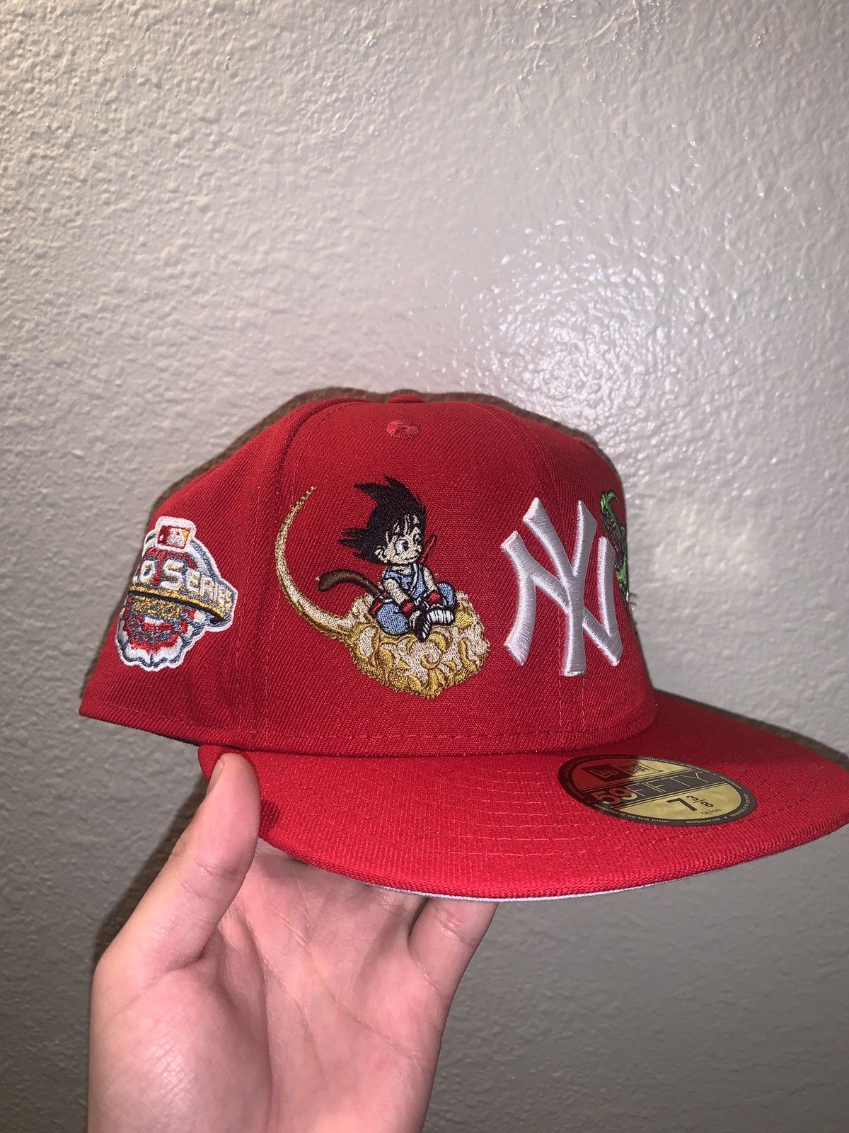 Vintage New Era Hat Cap Fitted 7 3/8 NYC Yankees Baseball