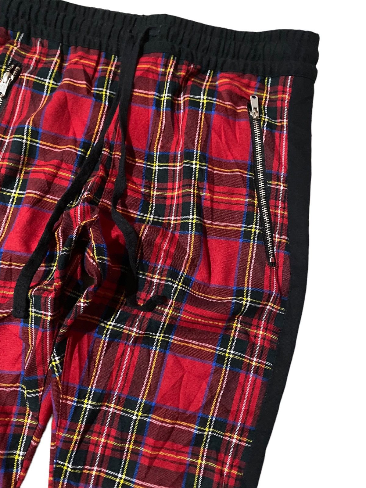 Forever 21 Japanese Forever 21Men Red Tartan Jogger Pant Size US 30 / EU 46 - 3 Thumbnail