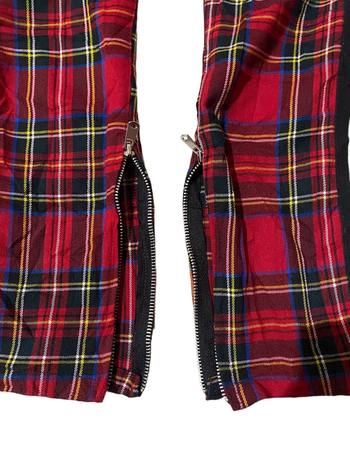 Forever 21 Japanese Forever 21Men Red Tartan Jogger Pant Size US 30 / EU 46 - 4 Thumbnail