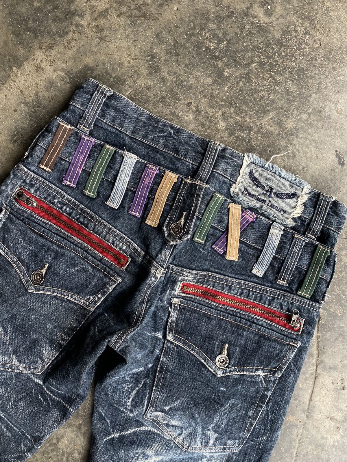 Japanese Brand × Vintage Anfui Double Waist Jeans Size US 30 / EU 46 - 4 Thumbnail