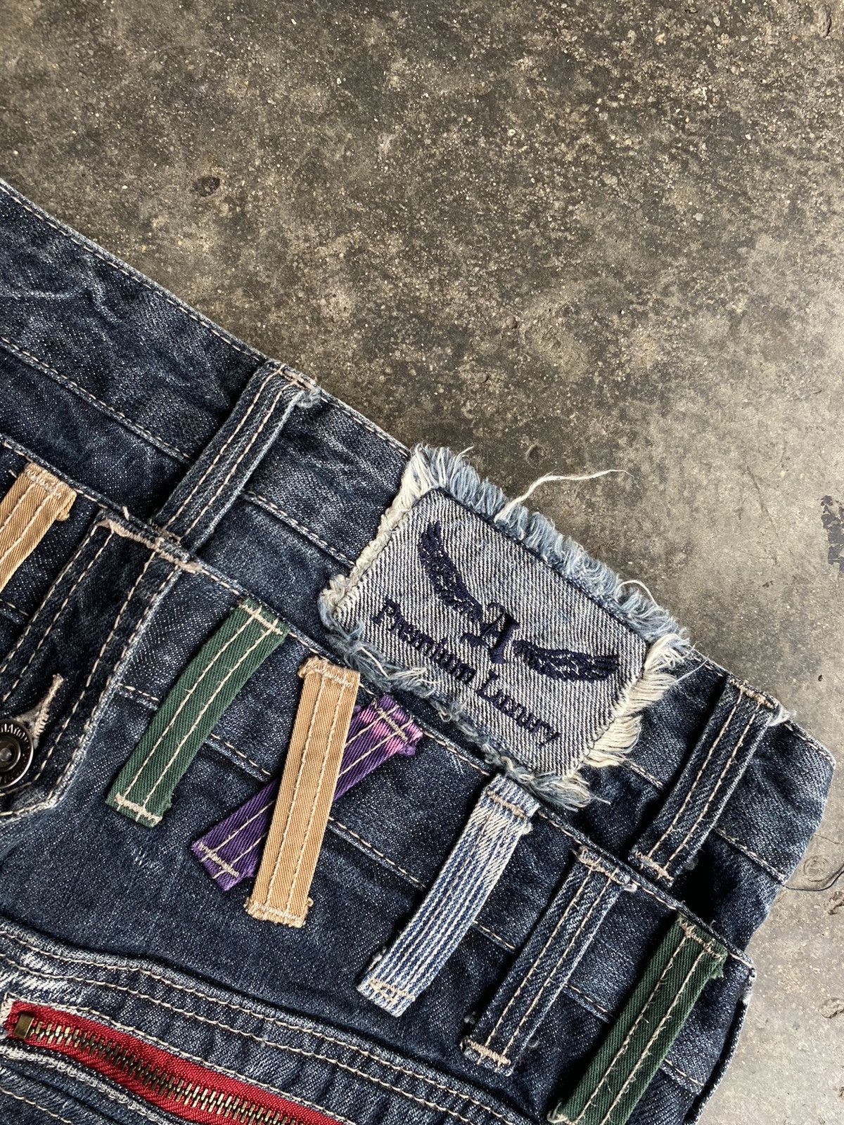 Japanese Brand × Vintage Anfui Double Waist Jeans Size US 30 / EU 46 - 6 Thumbnail