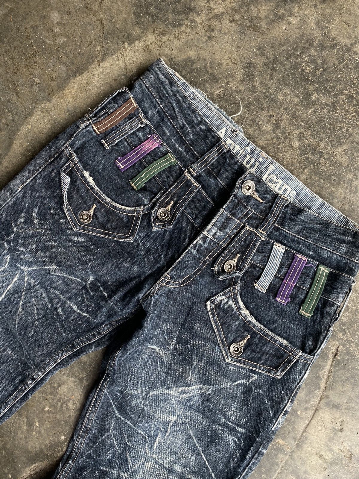 Japanese Brand × Vintage Anfui Double Waist Jeans Size US 30 / EU 46 - 3 Thumbnail