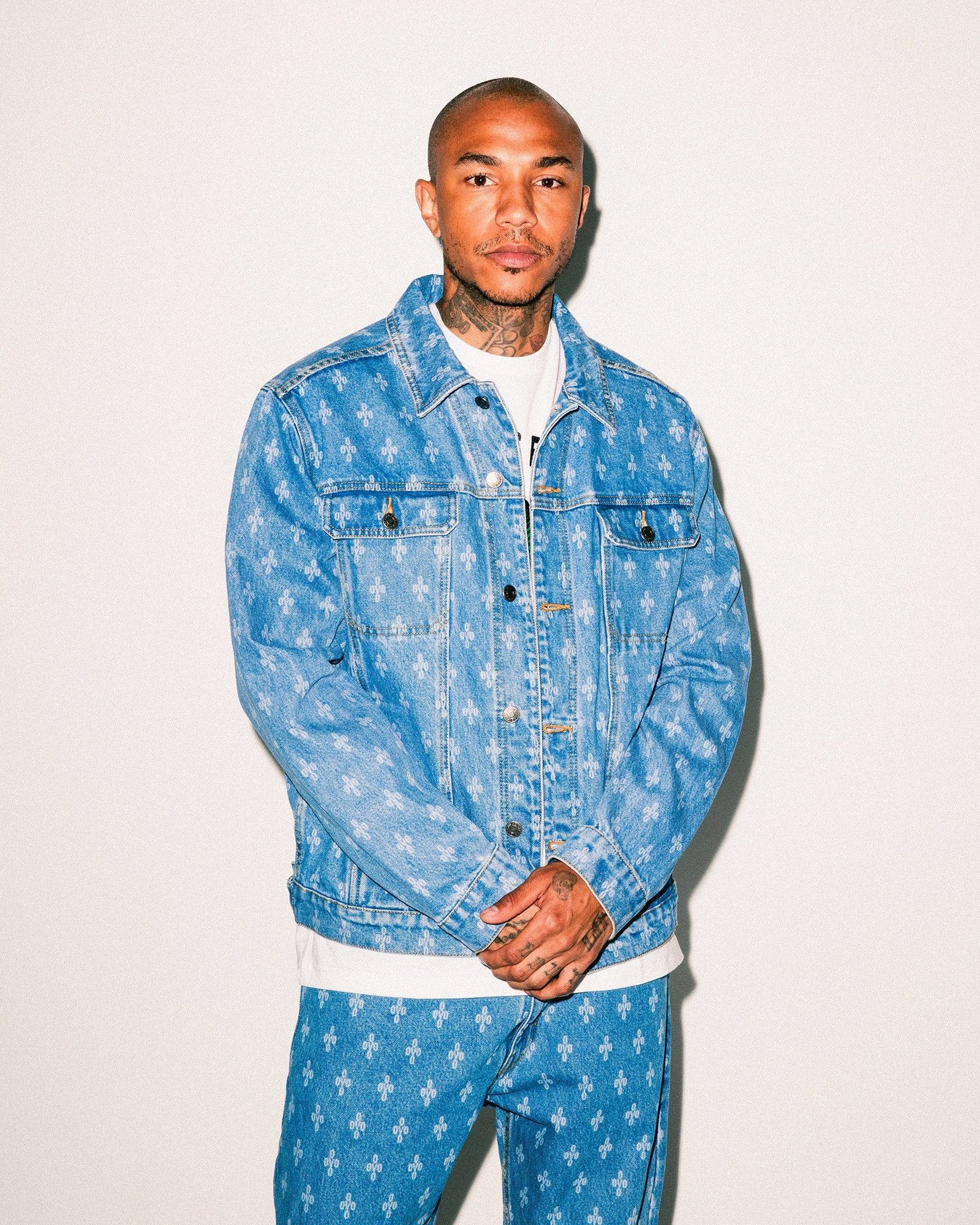 Drake OVO MONOGRAM DENIM TRUCKER JACKET Size US L / EU 52-54 / 3 - 3 Thumbnail