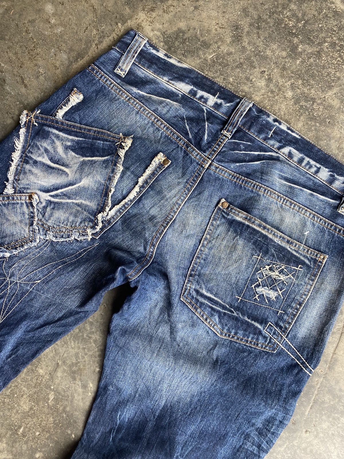 Japanese Brand James Jones Distressed Design Jeas Size US 35 - 4 Thumbnail