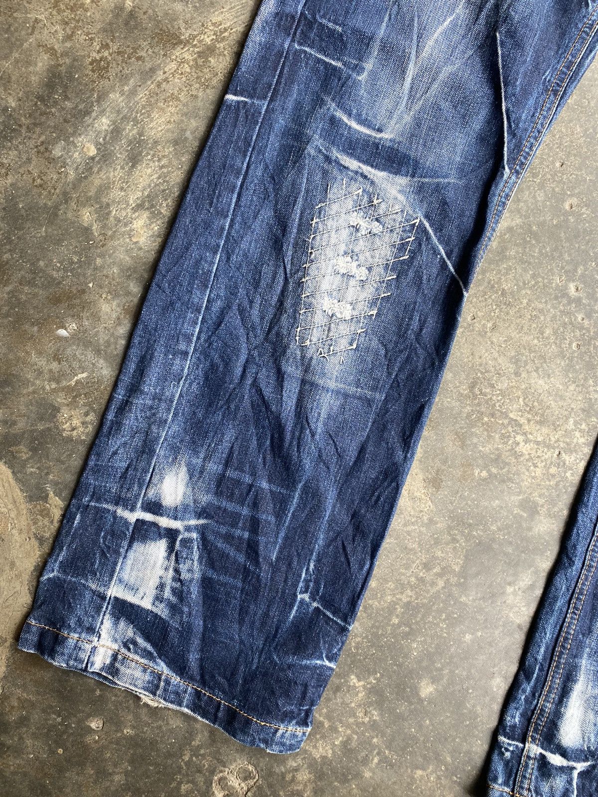 Japanese Brand James Jones Distressed Design Jeas Size US 35 - 5 Thumbnail