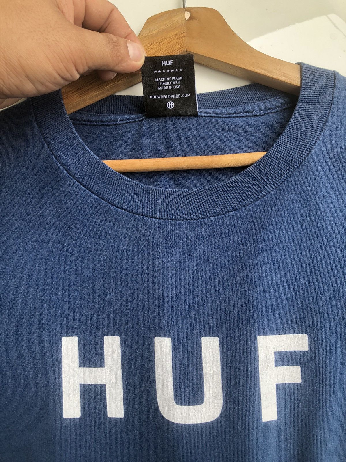 Huf Last Drop🔥Rare🔥Vintage Faded Huf Skate logo T Shirt Size US L / EU 52-54 / 3 - 3 Thumbnail