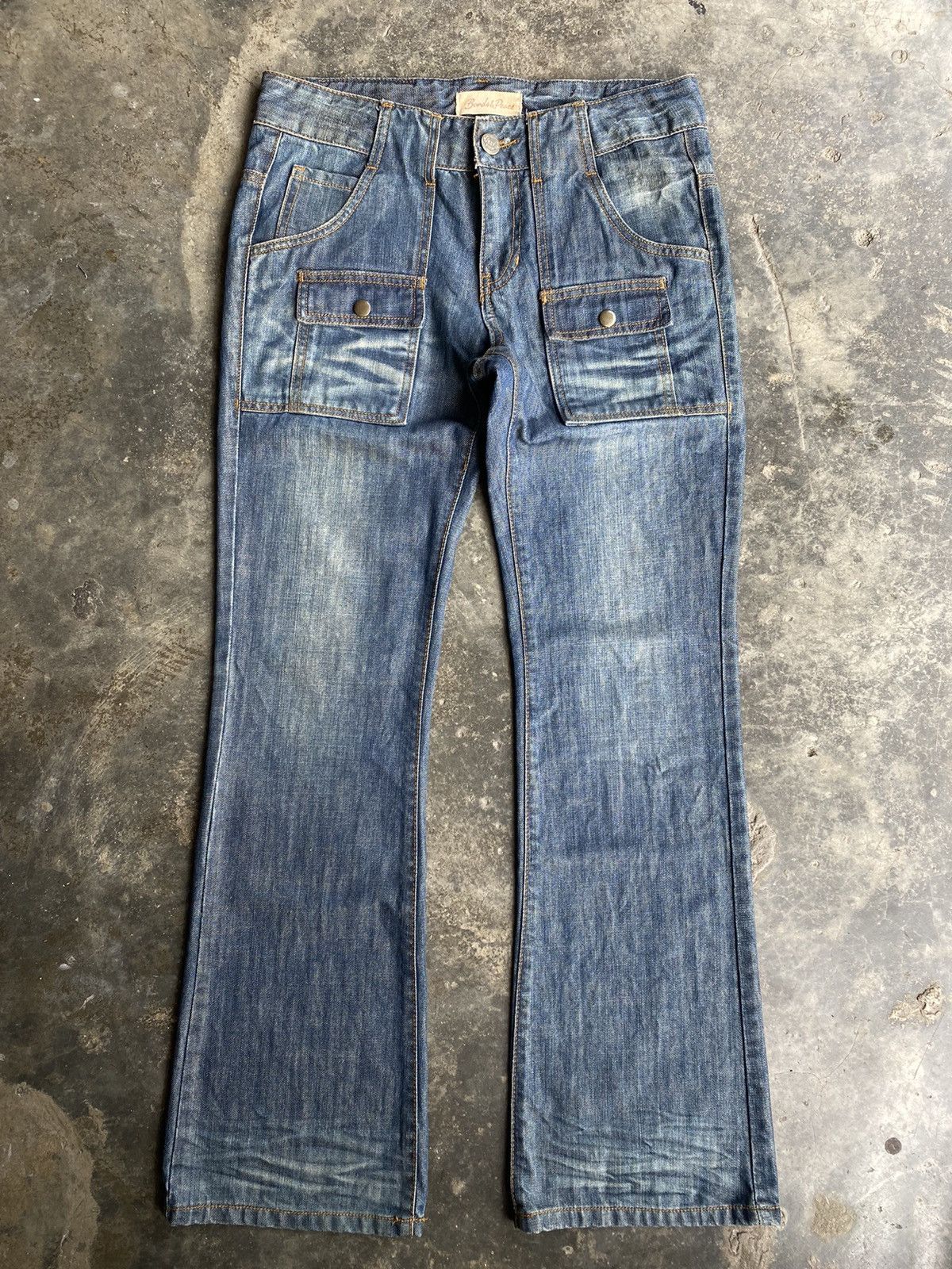 image of Vintage Bushpants Flare Jeans in Blue, Men's (Size 31)