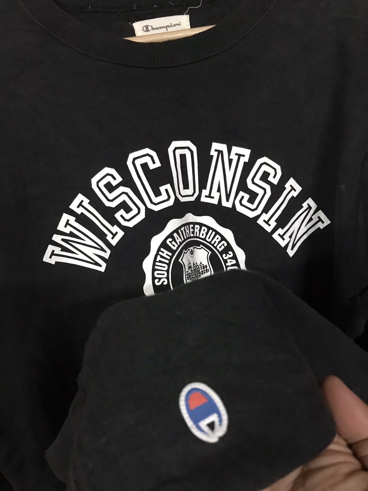Champion Wisconsin Sweatshirt Crewneck Pullover Size US L / EU 52-54 / 3 - 4 Thumbnail
