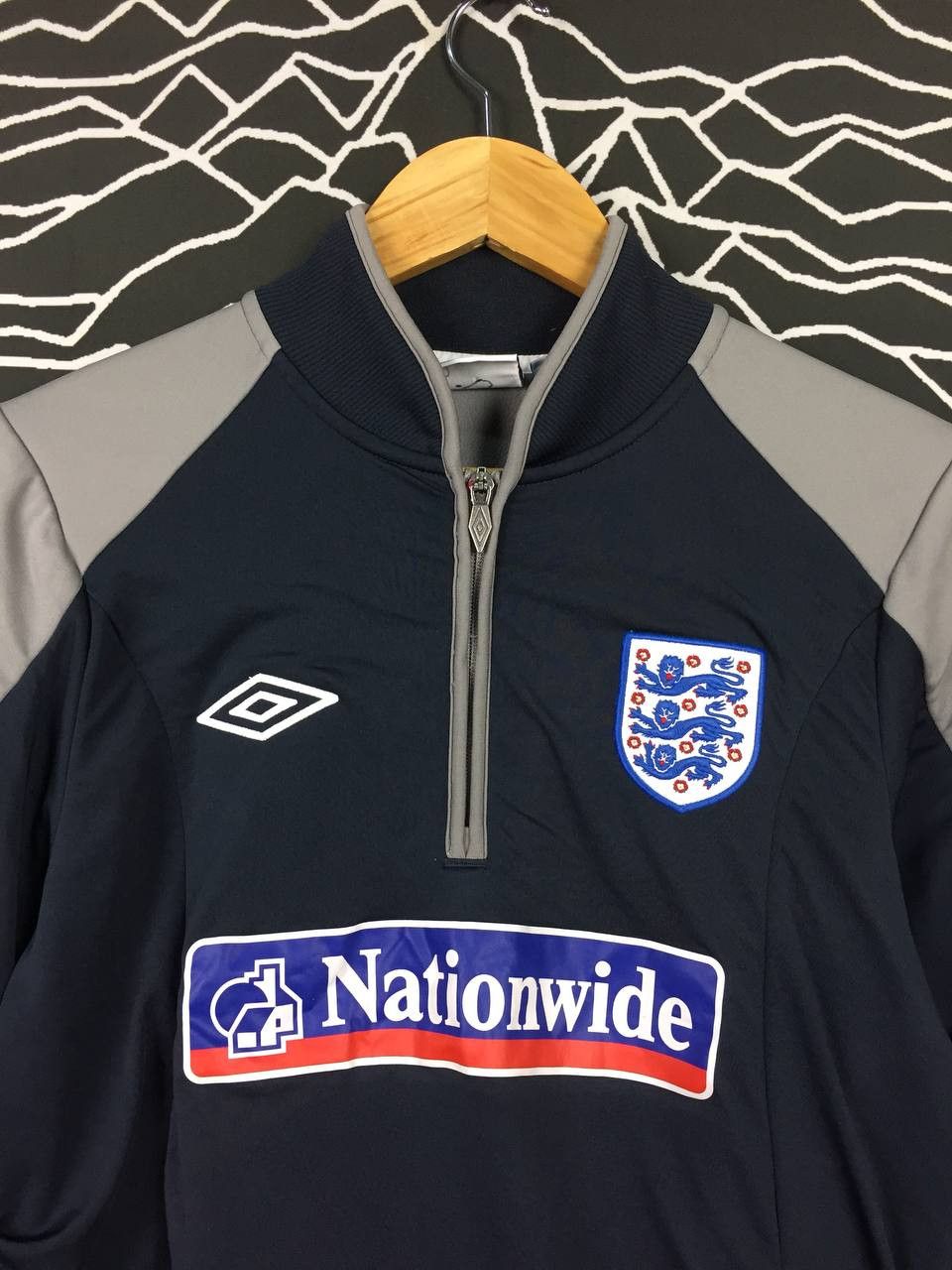 Umbro Vtg England FA Umbro Nationwide Training Half Zip Tshirt Size US S / EU 44-46 / 1 - 3 Thumbnail