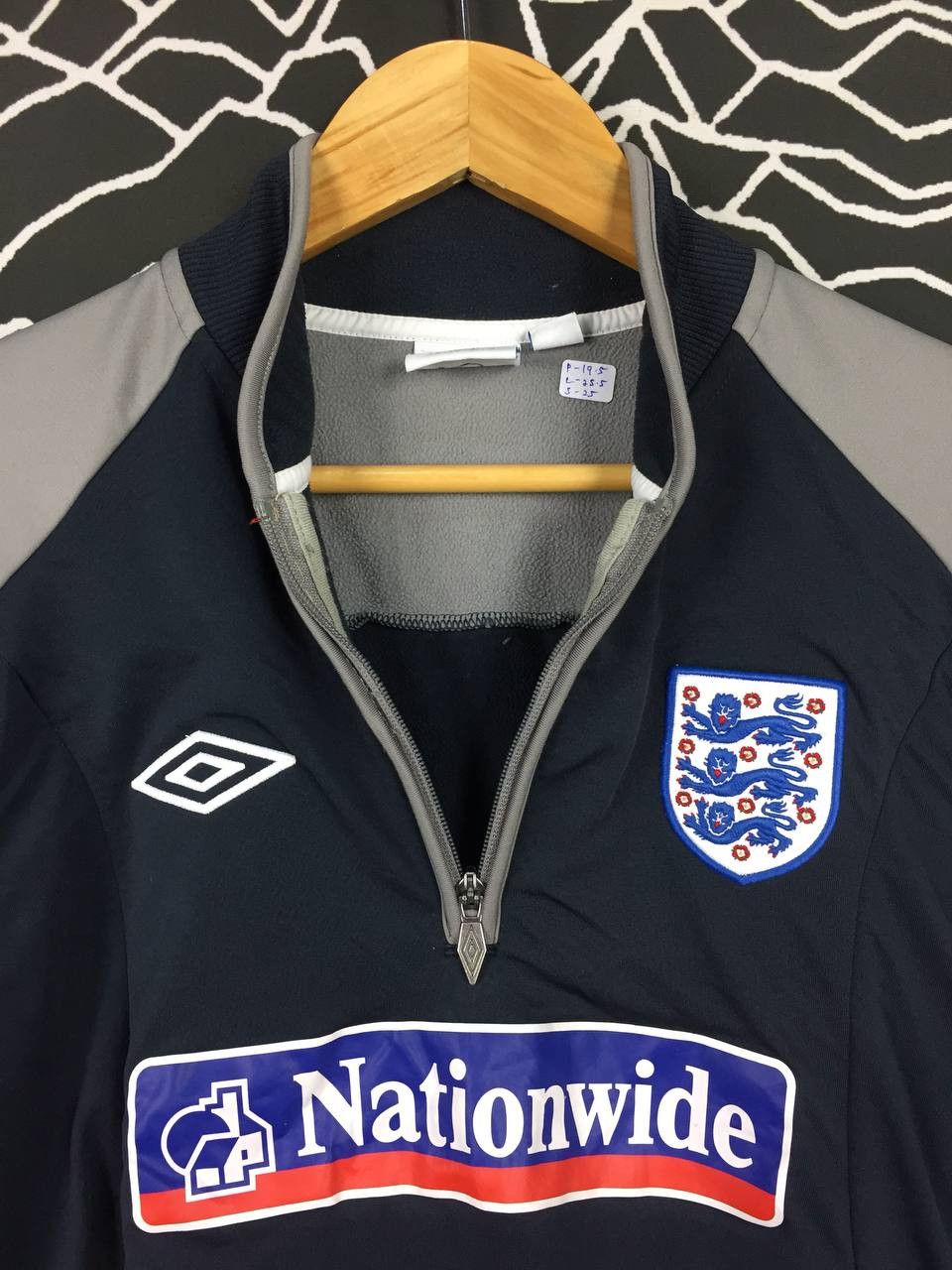 Umbro Vtg England FA Umbro Nationwide Training Half Zip Tshirt Size US S / EU 44-46 / 1 - 4 Thumbnail