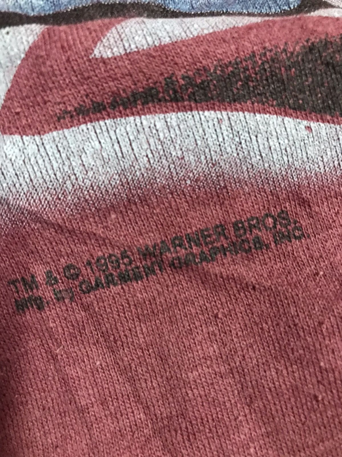 Warner Bros Tazmania 1995 Overprint Crewneck Pullover Size US L / EU 52-54 / 3 - 5 Thumbnail