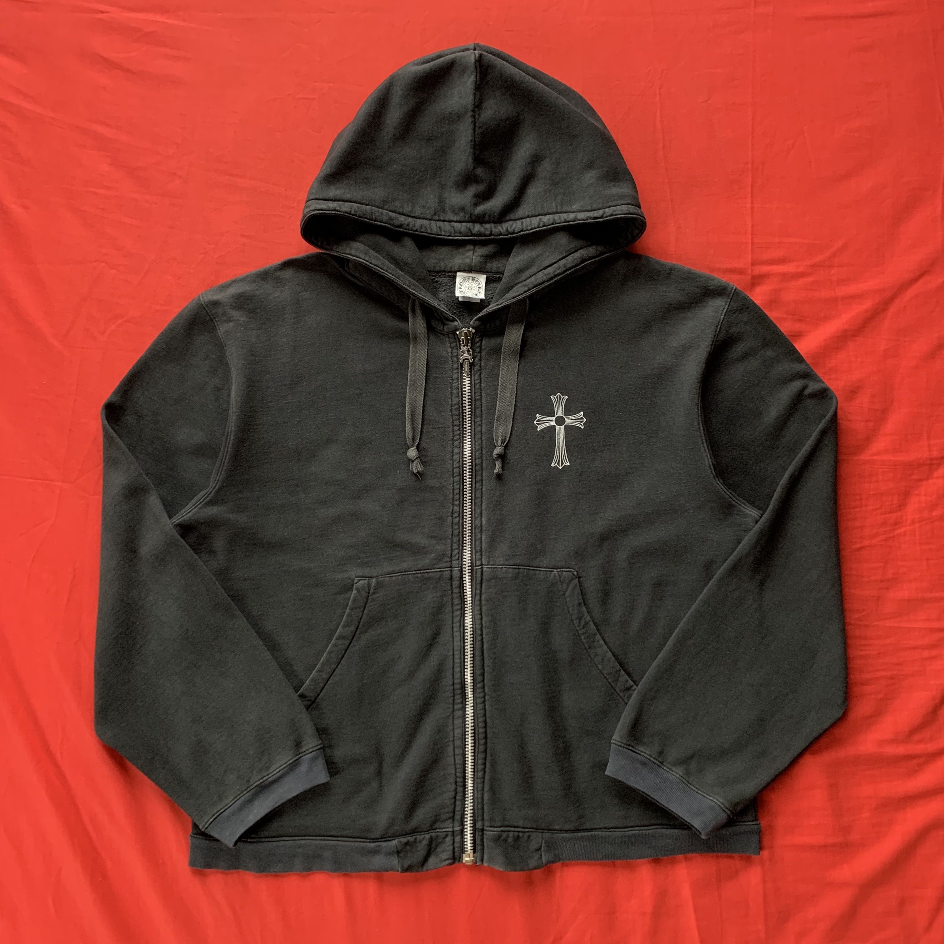 Vintage Vintage 90’s Chrome Hearts Cross T Bar Zip Hoodie | Grailed