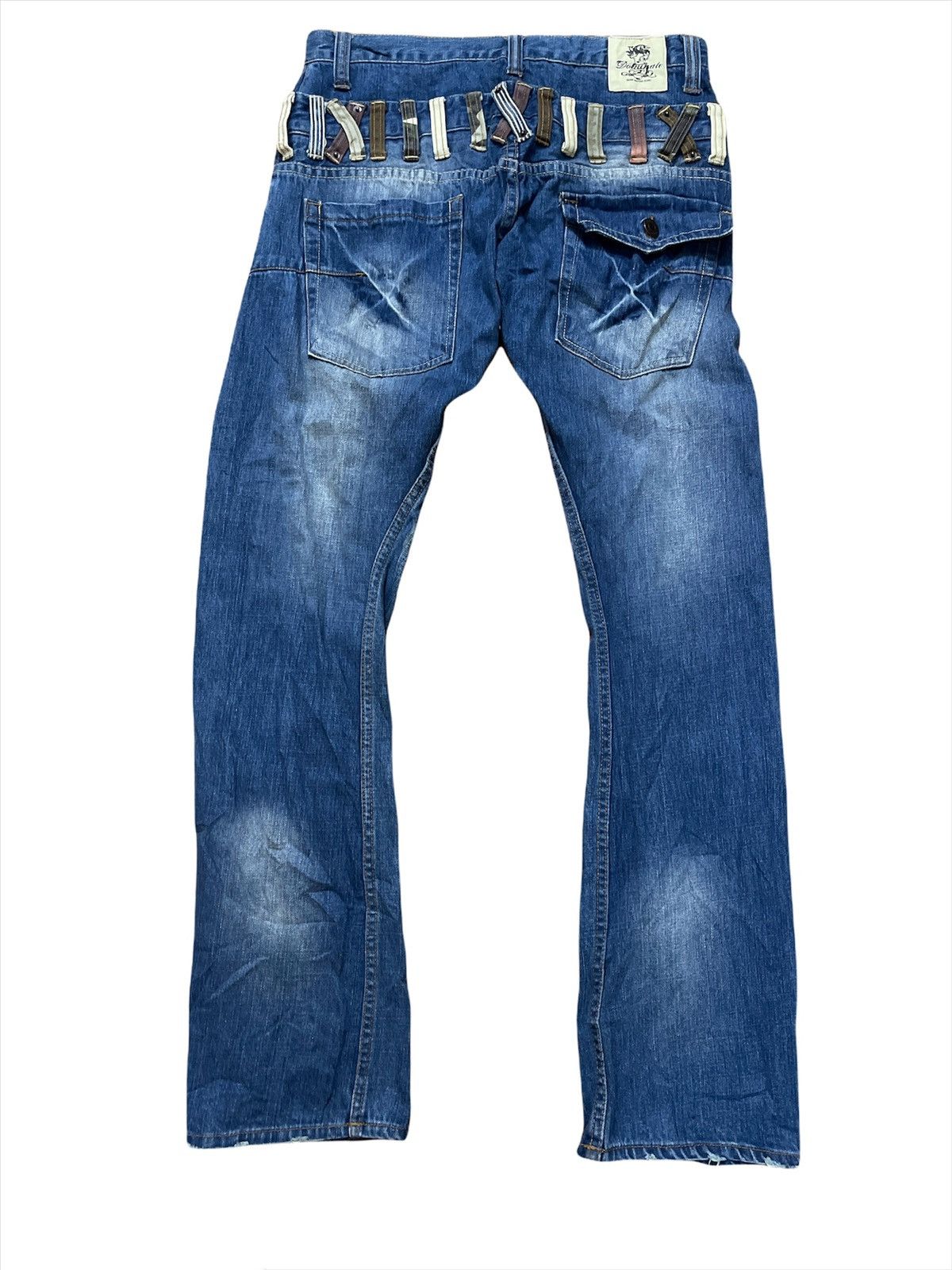 Designer × Japanese Brand Japanese Brand Dominate Double Waist Distressed Jeans Size US 31 - 2 Thumbnail