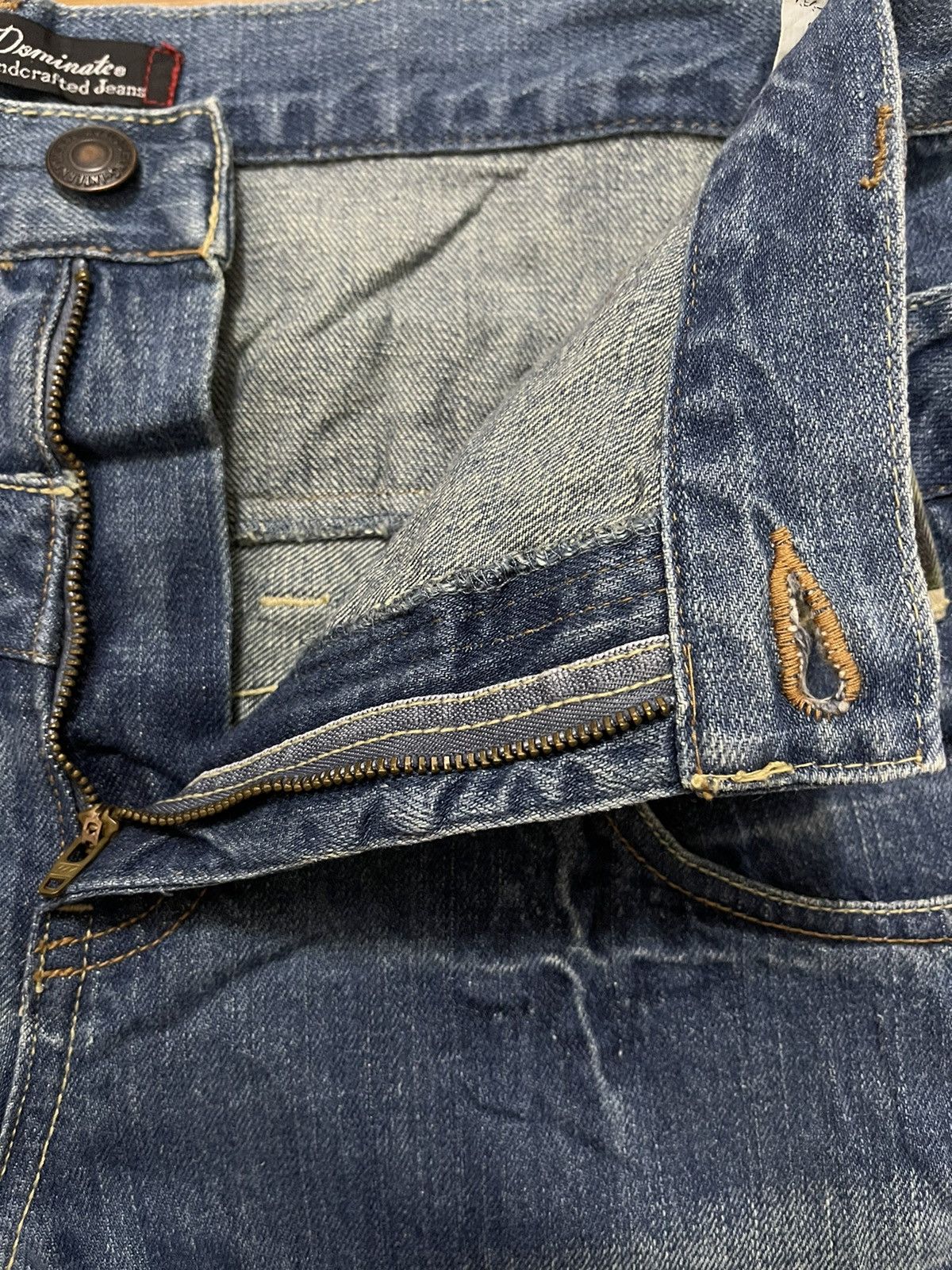 Designer × Japanese Brand Japanese Brand Dominate Double Waist Distressed Jeans Size US 31 - 6 Thumbnail