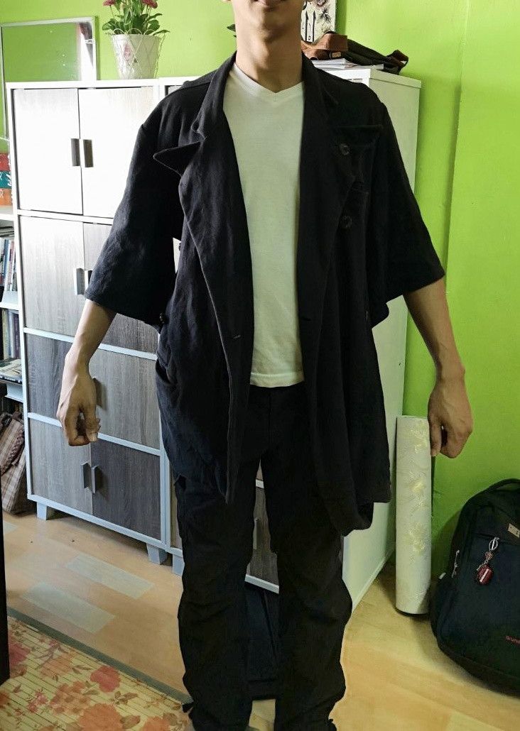 Yohji Yamamoto Yohji Yamamoto Asymmetric Bondage Sweat Cardigan Vintage Size US M / EU 48-50 / 2 - 12 Thumbnail