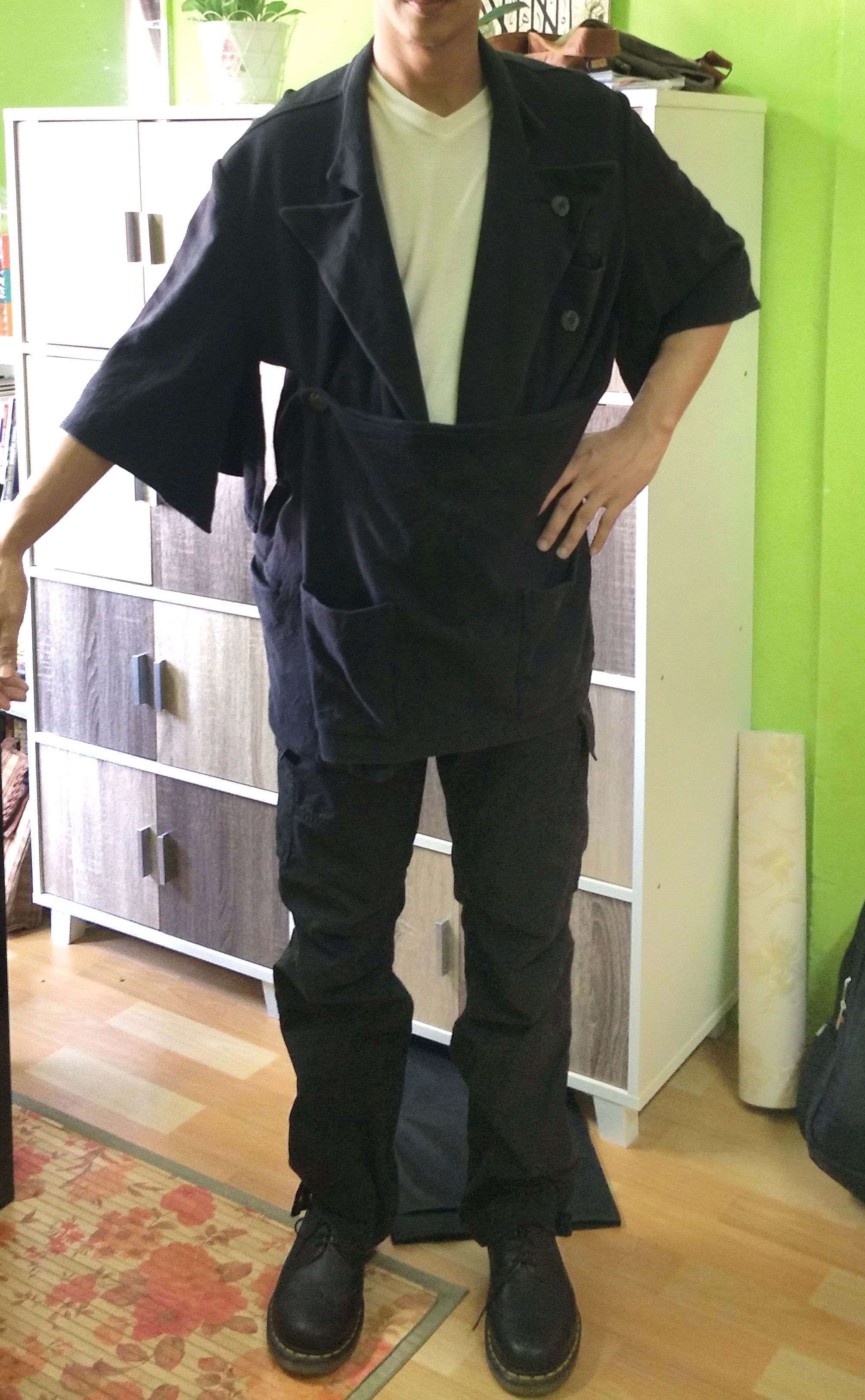 Yohji Yamamoto Yohji Yamamoto Asymmetric Bondage Sweat Cardigan Vintage Size US M / EU 48-50 / 2 - 11 Thumbnail