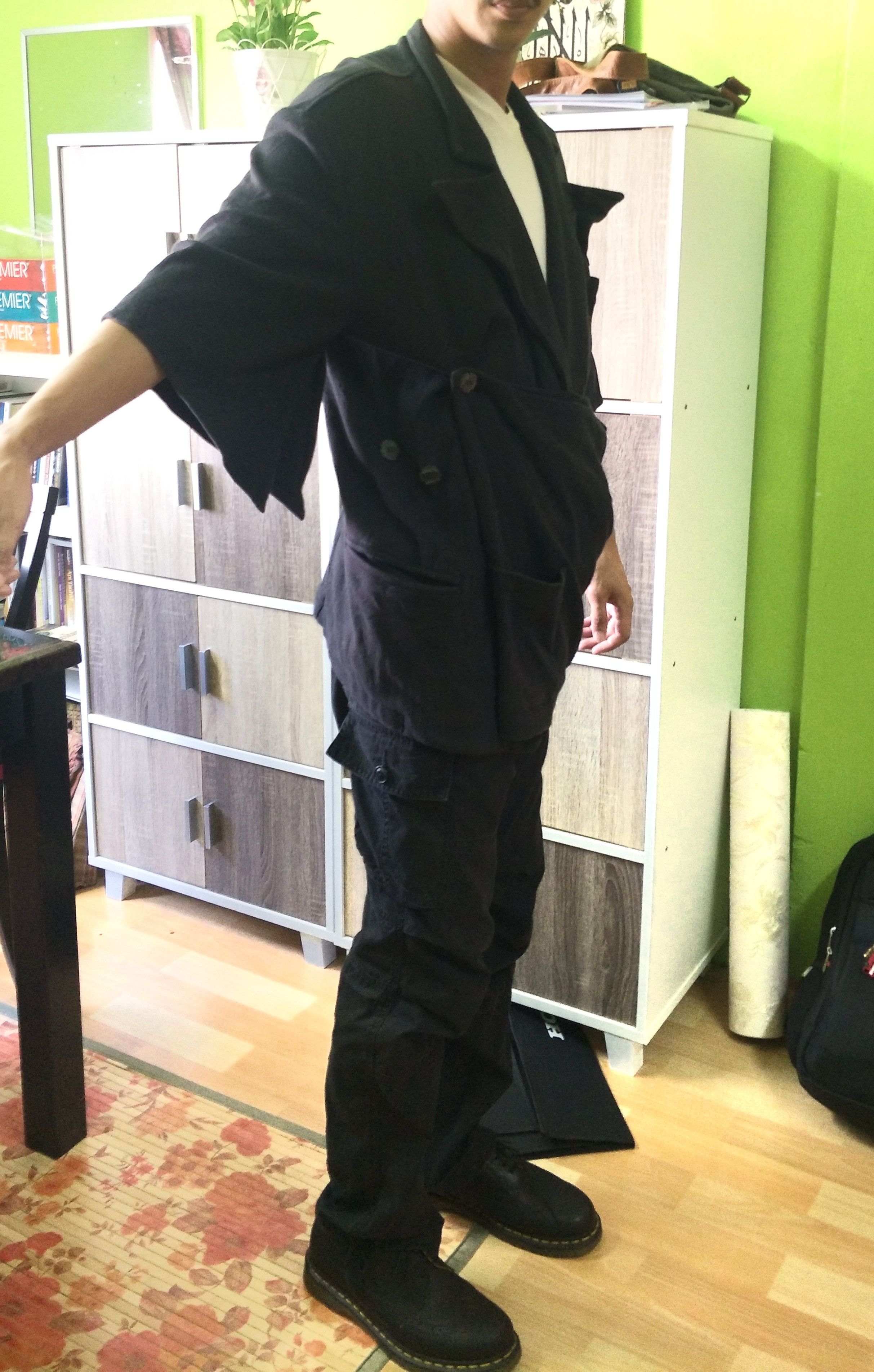 Yohji Yamamoto Yohji Yamamoto Asymmetric Bondage Sweat Cardigan Vintage Size US M / EU 48-50 / 2 - 9 Thumbnail