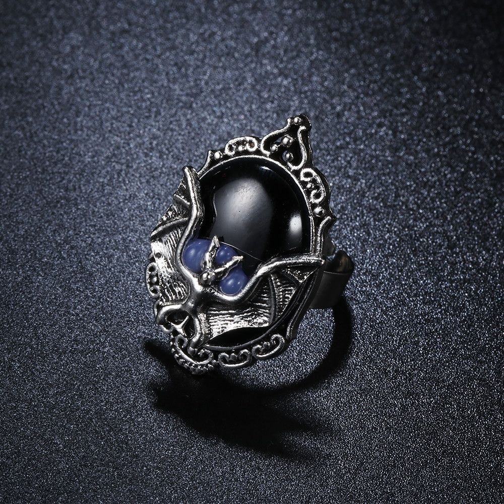 Jewelry Black Bat Ring Size ONE SIZE - 3 Thumbnail
