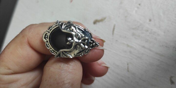 Jewelry Black Bat Ring Size ONE SIZE - 2 Thumbnail
