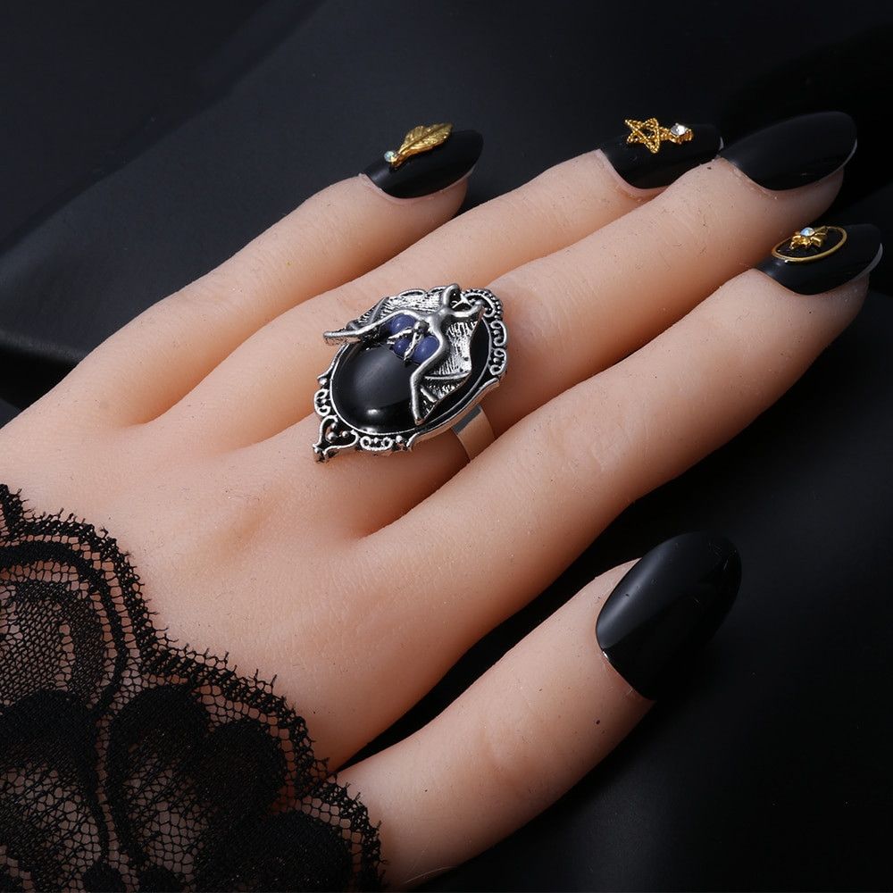 Jewelry Black Bat Ring Size ONE SIZE - 1 Thumbnail