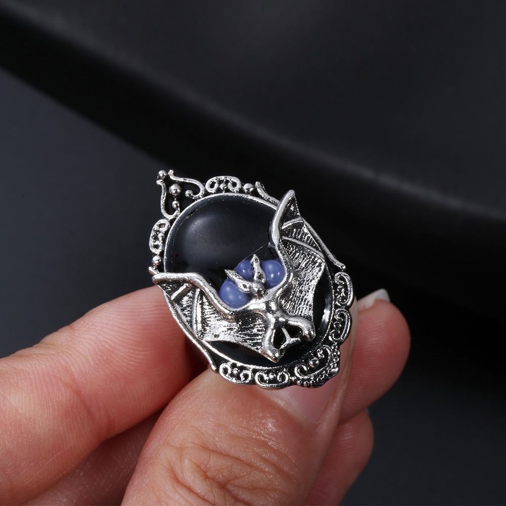 Jewelry Black Bat Ring Size ONE SIZE - 4 Thumbnail