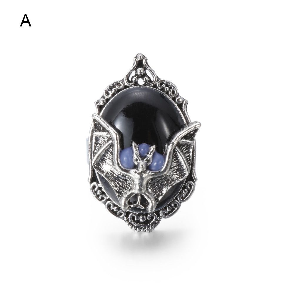 Jewelry Black Bat Ring Size ONE SIZE - 8 Thumbnail