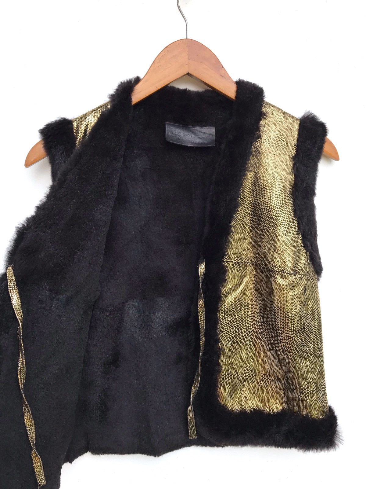 agnes b. Agnes B Rabbit Fur Luxury Vest Jacket Size S / US 4 / IT 40 - 4 Thumbnail