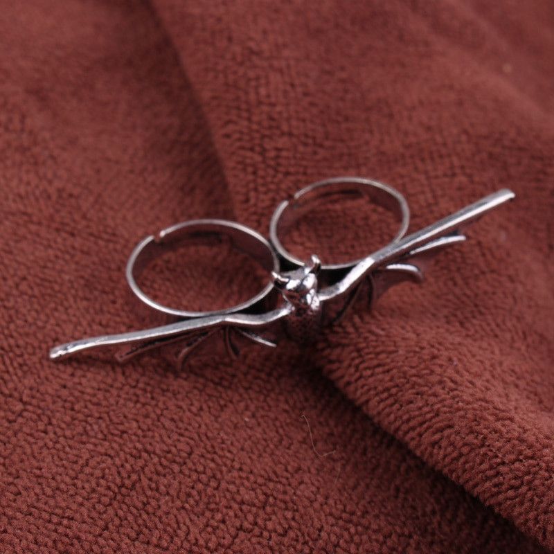 Jewelry Double Finger Ring Size ONE SIZE - 3 Thumbnail