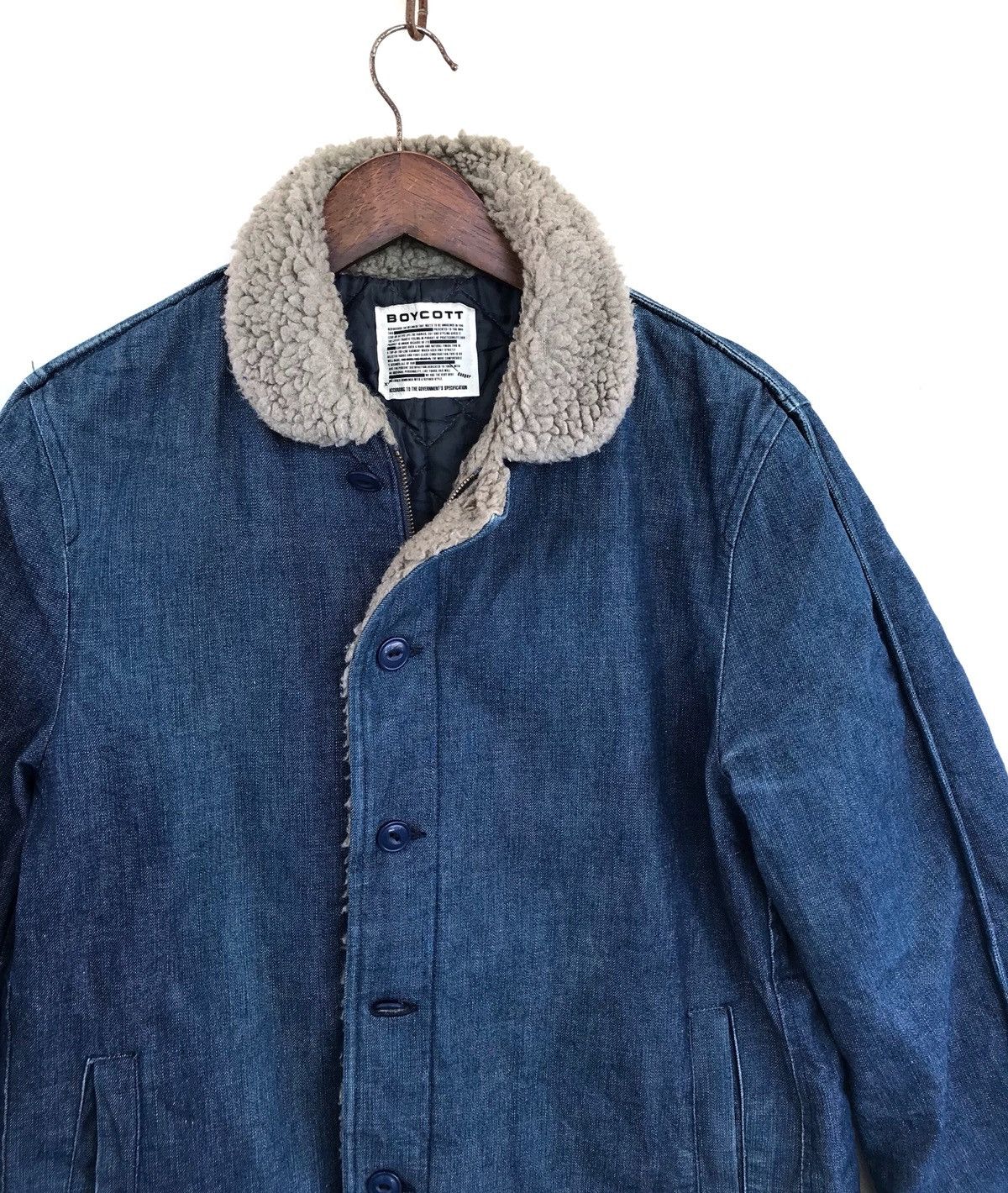 Boycott Japanese Brand Boycott Denim Sherpa Streetwear Jacket Size US S / EU 44-46 / 1 - 3 Thumbnail