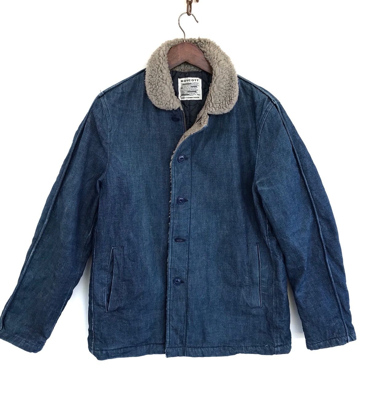 Boycott Japanese Brand Boycott Denim Sherpa Streetwear Jacket Size US S / EU 44-46 / 1 - 1 Thumbnail