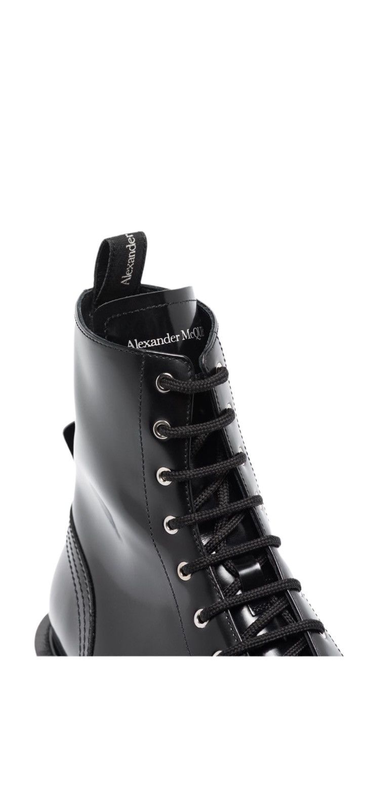 Alexander McQueen Punk Combat Polished Boots