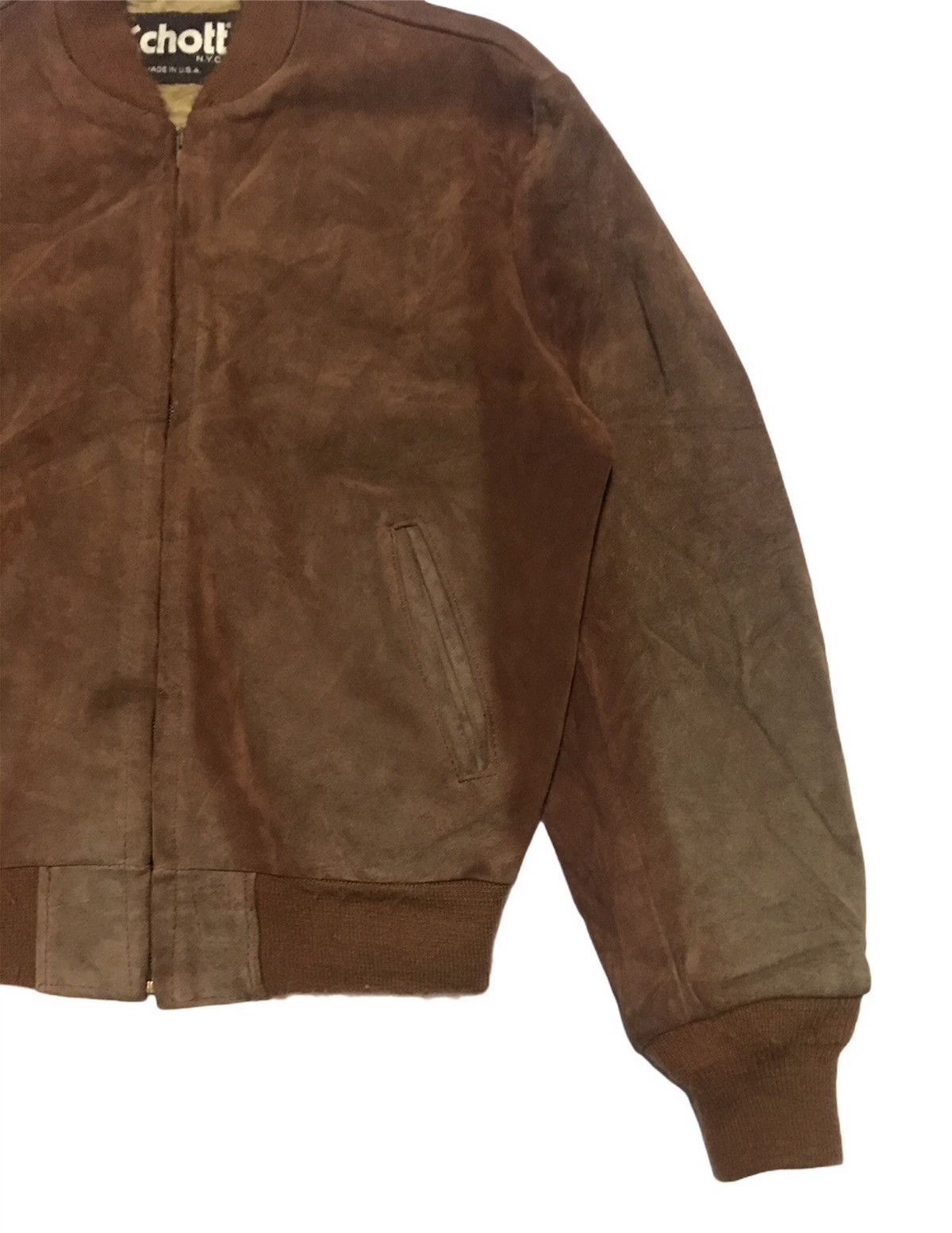Other Vtg Schott Suede Leather Jacket Size US M / EU 48-50 / 2 - 4 Thumbnail