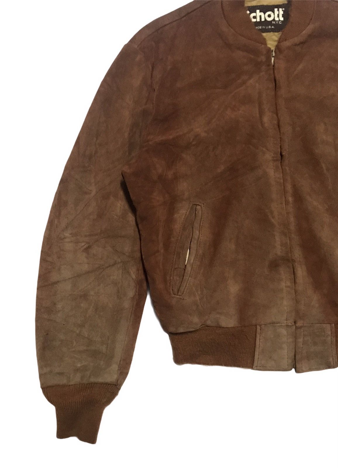 Other Vtg Schott Suede Leather Jacket Size US M / EU 48-50 / 2 - 3 Thumbnail