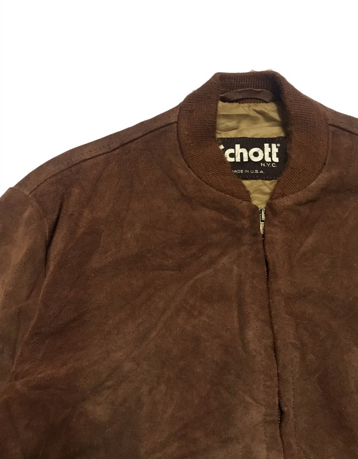 Other Vtg Schott Suede Leather Jacket Size US M / EU 48-50 / 2 - 5 Thumbnail