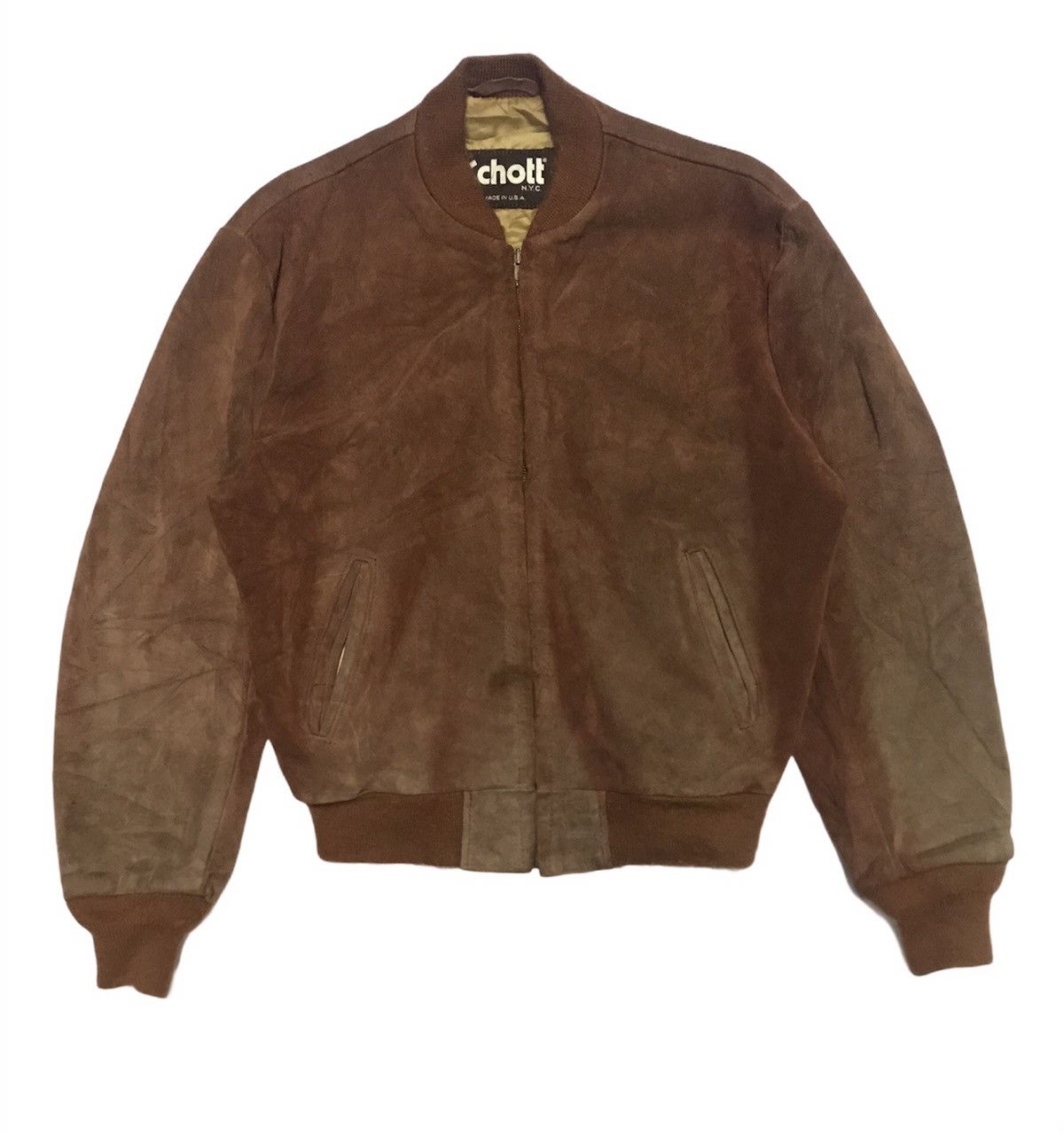 Other Vtg Schott Suede Leather Jacket Size US M / EU 48-50 / 2 - 1 Thumbnail