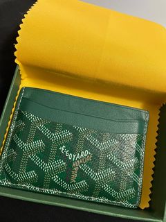 GOYARD Goyardine Pocket Organizer Wallet Green 536158