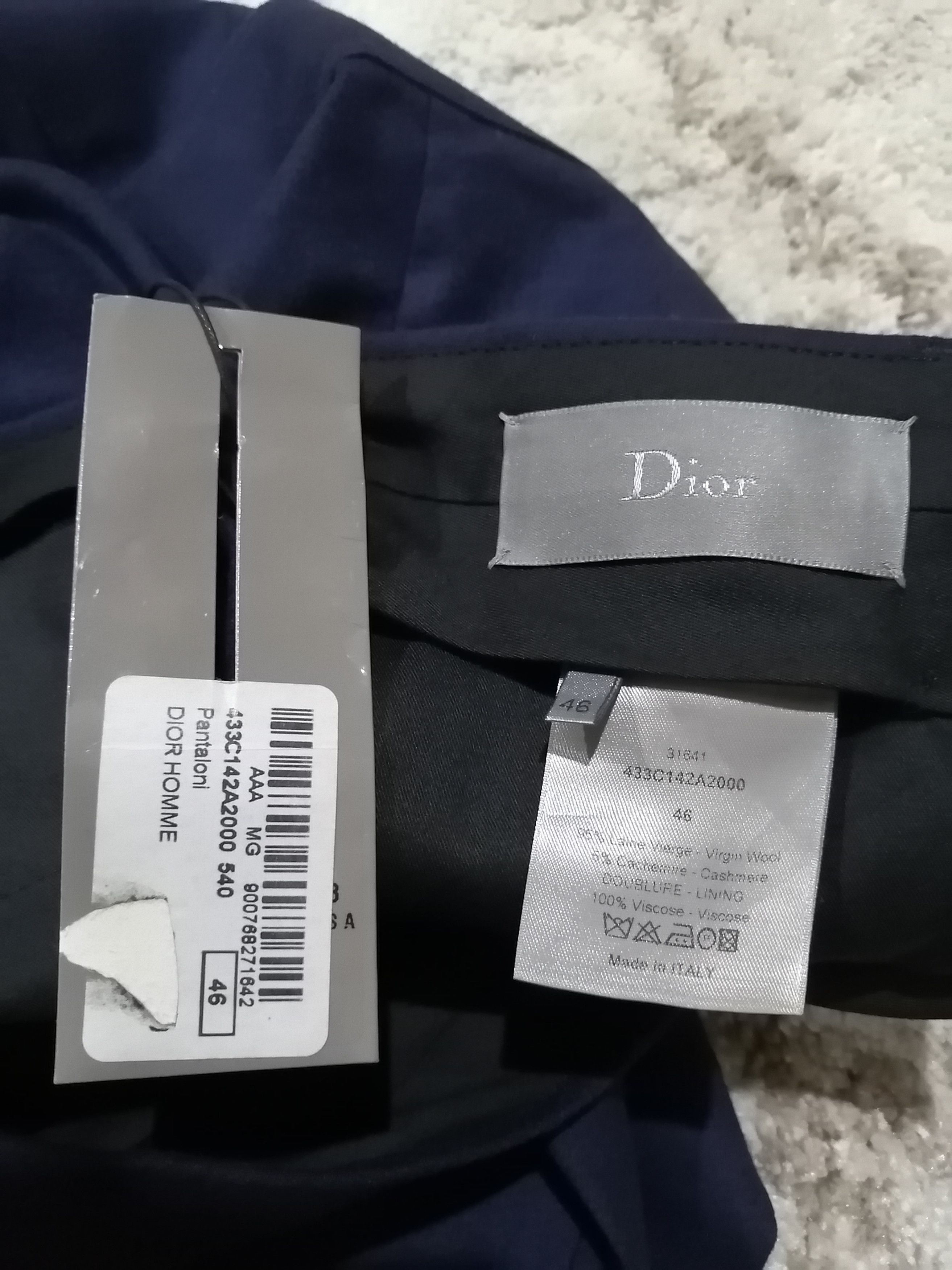 Dior × Hedi Slimane Dior Homme Pantaloni Wool Cargo Pants Size US 33 - 14 Thumbnail