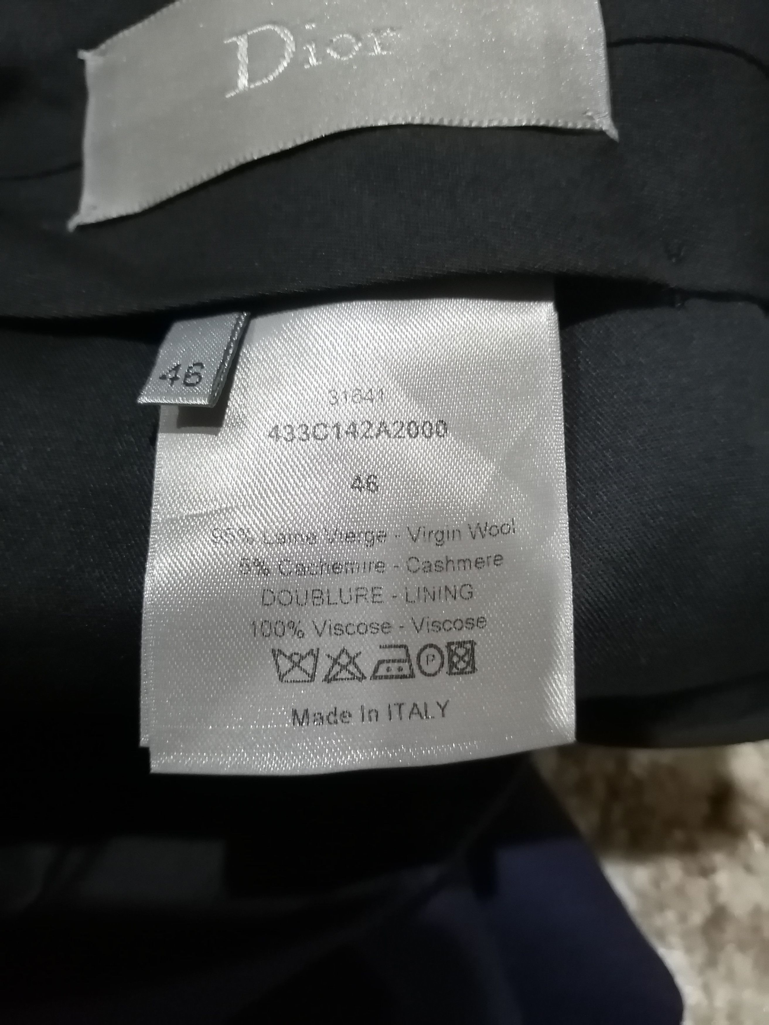 Dior × Hedi Slimane Dior Homme Pantaloni Wool Cargo Pants Size US 33 - 18 Thumbnail