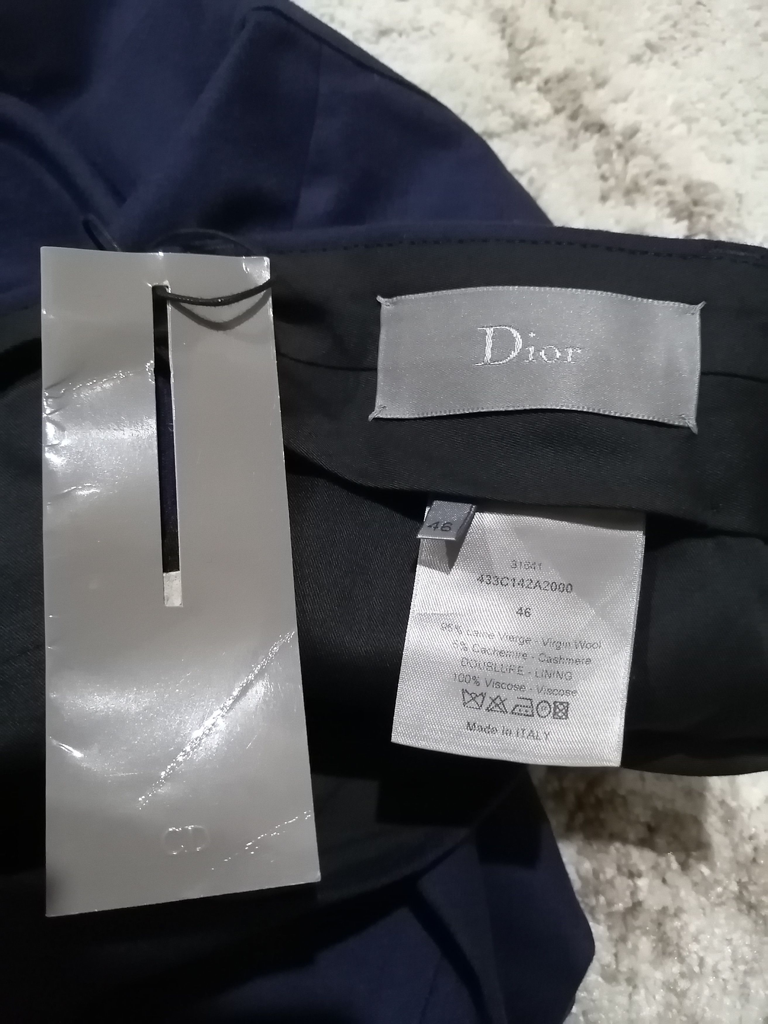 Dior × Hedi Slimane Dior Homme Pantaloni Wool Cargo Pants Size US 33 - 15 Thumbnail