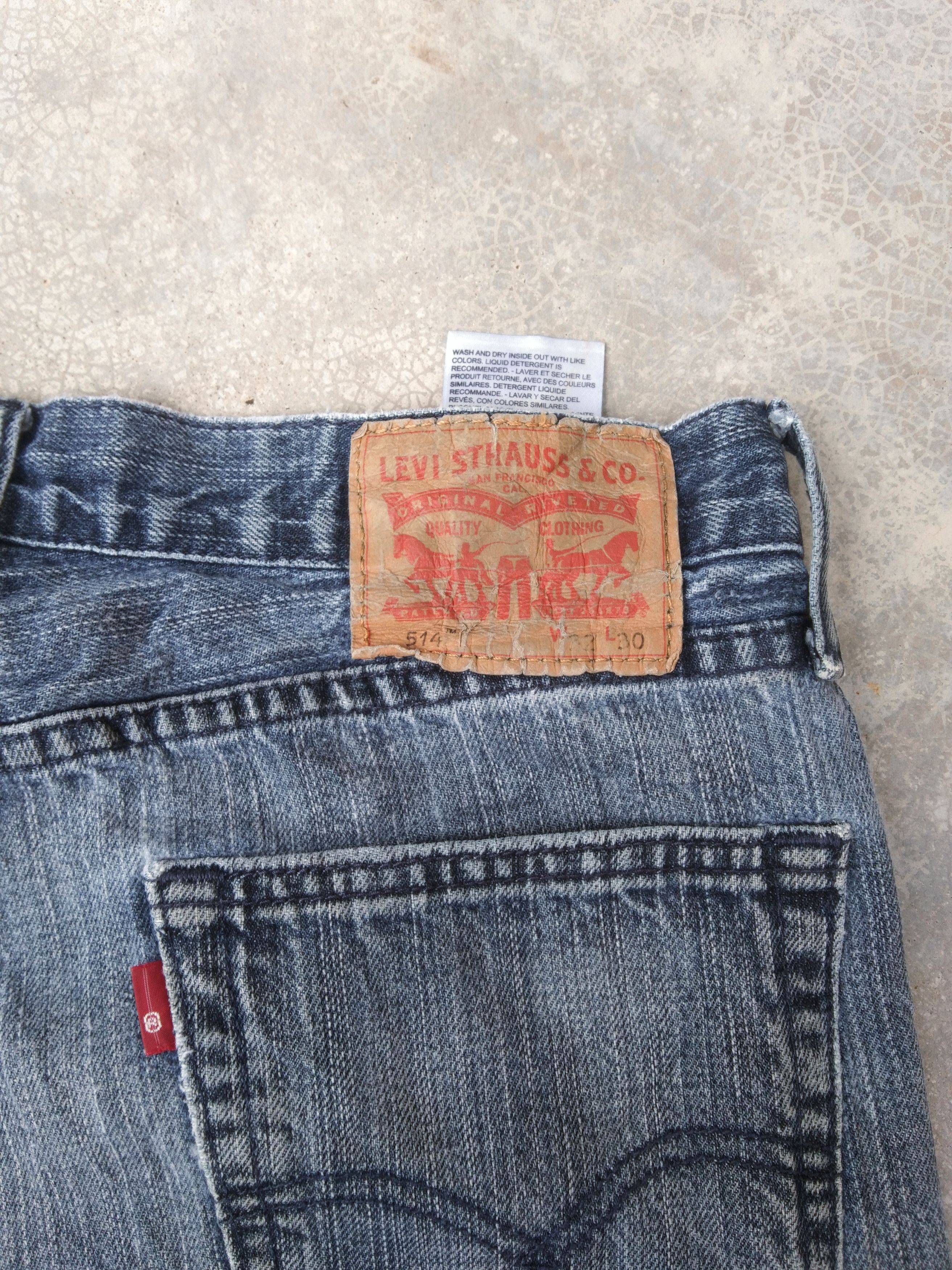 Levi's Vintage Levi's Jeans 514 Straight Leg Distressed Denim 32x30 Size US 32 / EU 48 - 4 Thumbnail