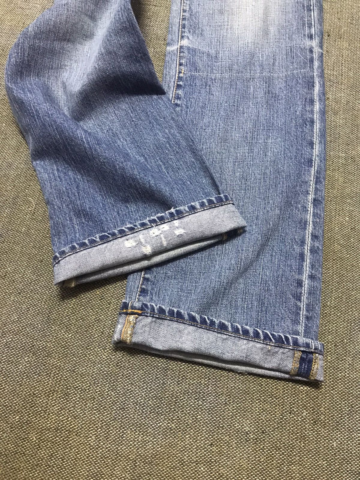 AG Adriano Goldschmied Adriano Goldschmied Straight Leg Distressed Denim Jeans Size US 32 / EU 48 - 12 Thumbnail