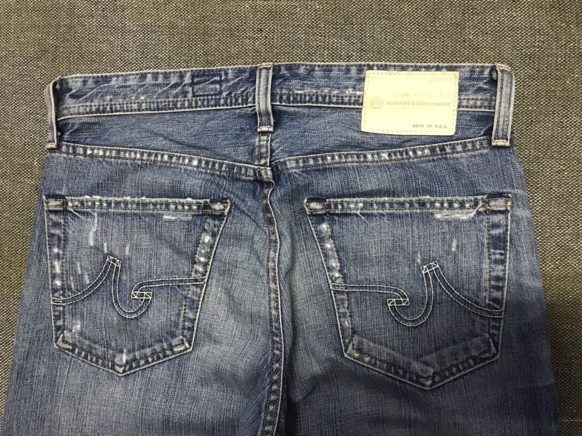 AG Adriano Goldschmied Adriano Goldschmied Straight Leg Distressed Denim Jeans Size US 32 / EU 48 - 5 Thumbnail
