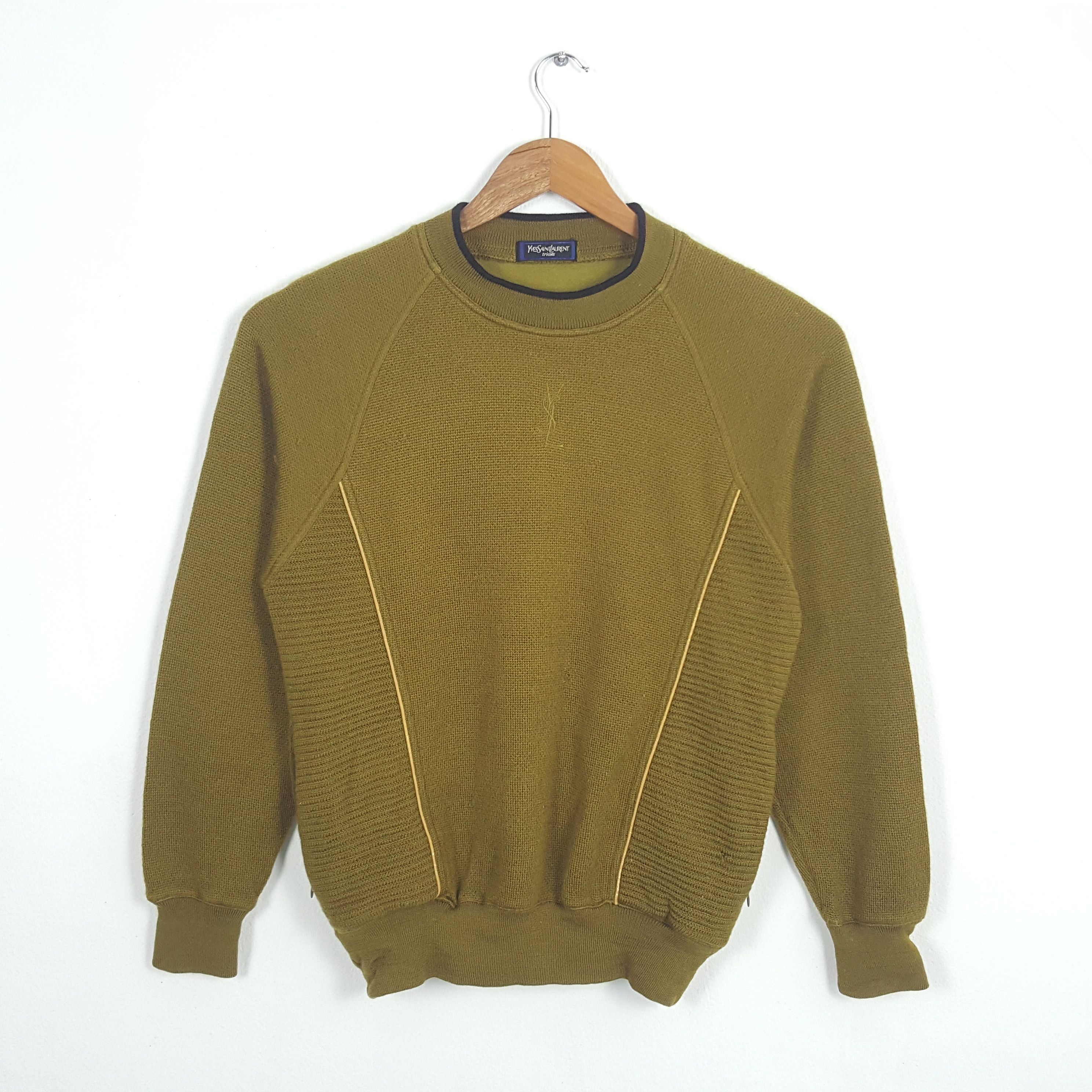 Vintage YVES SAINT LAURENT Italian Brand Knitwear Sweatshirt