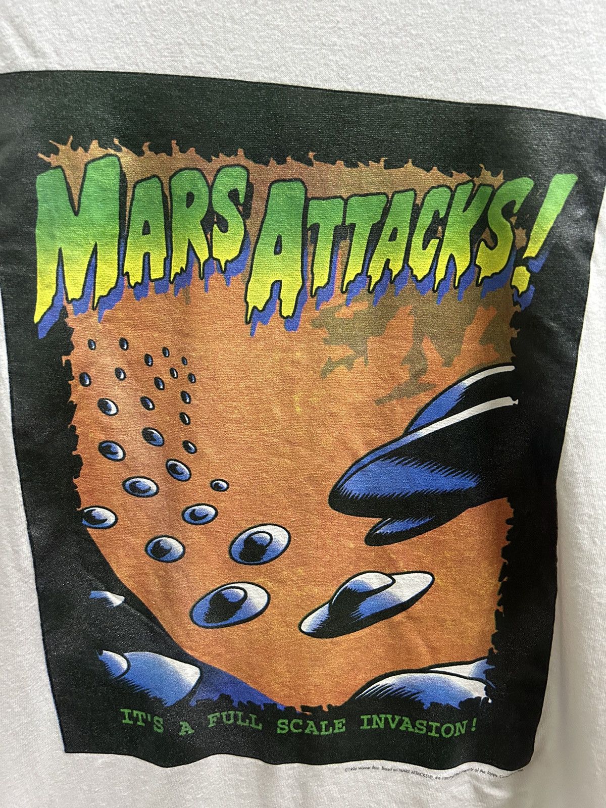 Vintage Vintage 90s Toppps Mars Attack Tim Burton Rare Movie Tee Size US S / EU 44-46 / 1 - 3 Thumbnail