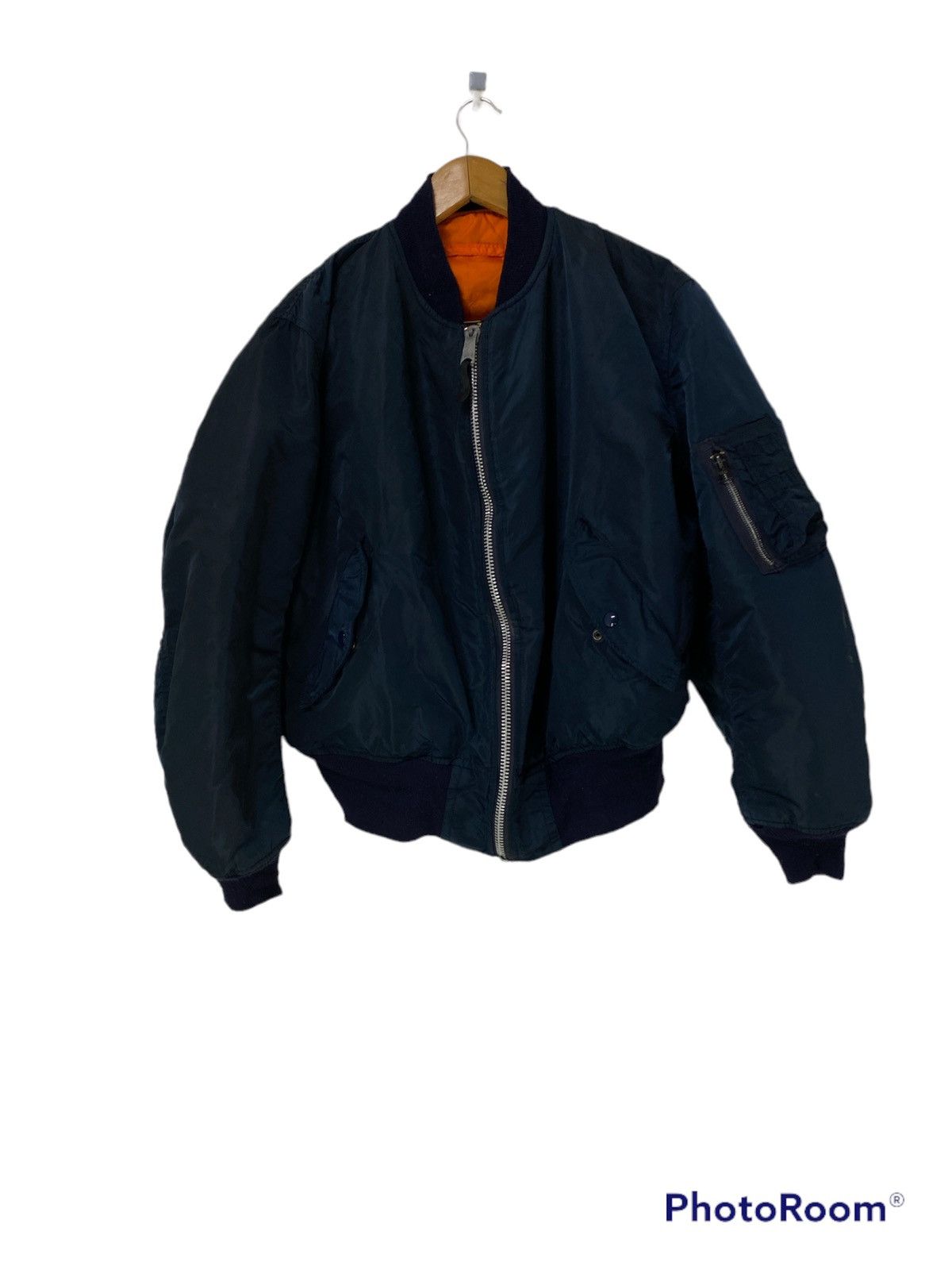 Vintage Vintage Alpha Industries MA-1 Bomber Jacket Navy Color