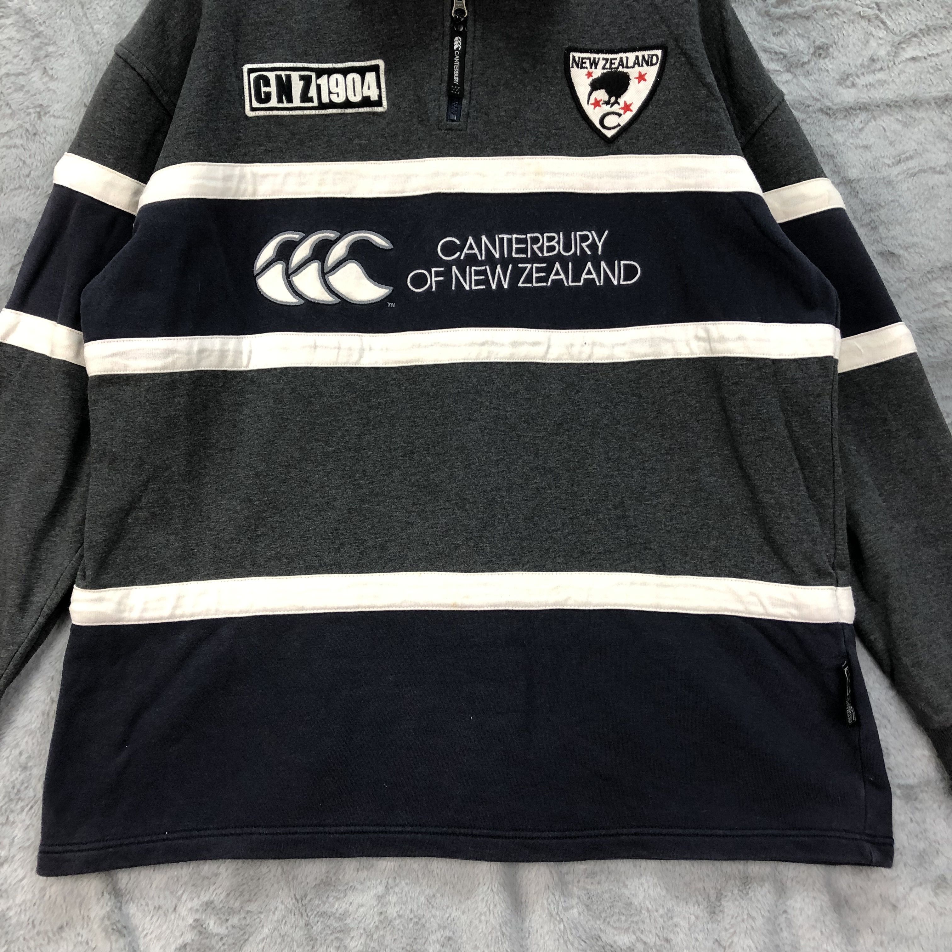 Canterbury of New Zealand Canterbury Embroidery Big Logo Polo Rugby Shirt #4606-168 Size US L / EU 52-54 / 3 - 4 Thumbnail