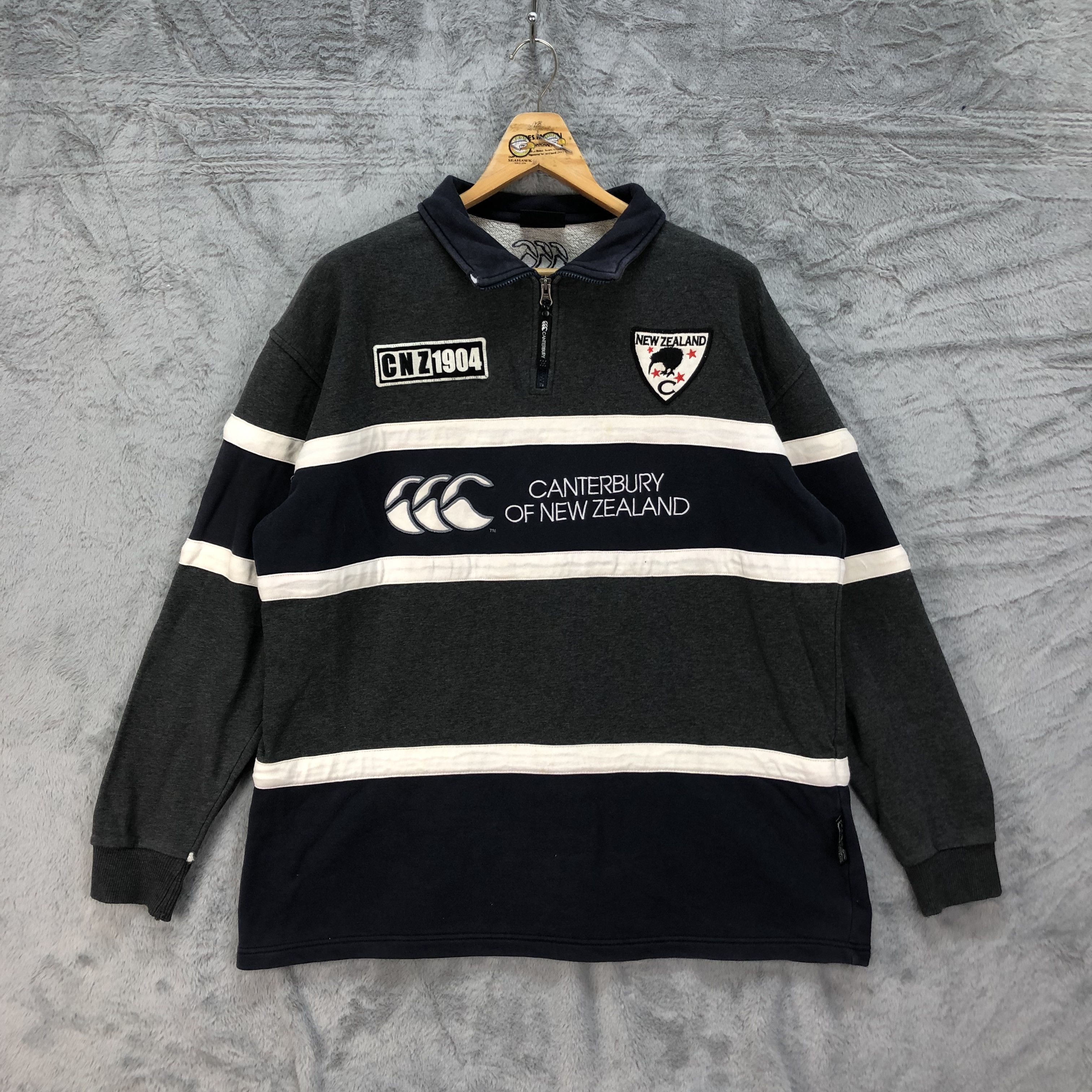 Canterbury of New Zealand Canterbury Embroidery Big Logo Polo Rugby Shirt #4606-168 Size US L / EU 52-54 / 3 - 1 Thumbnail